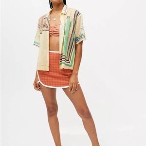 Urban Outfitters Kimchi Blue Cactus Souvenir Sheer Button Down Shirt Large